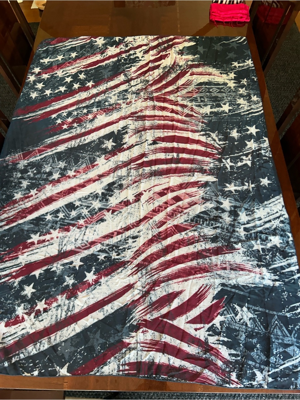 American Flag Print Lightweight Women's Scarf - Red, White & Blue 41“ x 58“